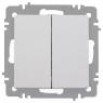 Выключатель 2-кл. СП Accent 6-104-01 10А IP20 250В AL/CU бел. Intro Б0063452