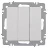 Выключатель 3-кл. СП Accent 6-106-01 10А IP20 250В AL/CU бел. Intro Б0063531