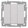 Выключатель 3-кл. СП Accent 6-106-01 10А IP20 250В AL/CU бел. Intro Б0063531