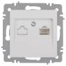 Розетка компьютерная 1-м СП Accent 6-303-01 RJ45 IP20 бел. Intro Б0063624