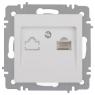 Розетка компьютерная 1-м СП Accent 6-303-01 RJ45 IP20 бел. Intro Б0063624