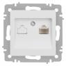 Розетка компьютерная 1-м СП Accent 6-303-01М RJ45 IP20 бел. матов. Intro Б0063625