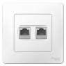 Розетка компьютерная 2-м СП Blanca RJ45 кат.5E бел. SE BLNIS045451