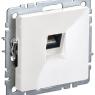 Розетка компьютерная СП RJ45 кат.5E BRITE РК10-БрБ механизм бел. IEK BR-K10-1-K01