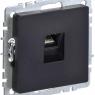 Розетка компьютерная СП RJ45 кат.5E BRITE РК10-БрЧ механизм черн. IEK BR-K10-1-K02