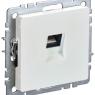 Розетка компьютерная СП RJ45 кат.5E BRITE РК10-БрЖ механизм жемчуж. IEK BR-K10-1-K36