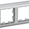 Рамка 2-м BRITE РУ-2-Бр алюм./алюм. IEK BR-M22-12-K47