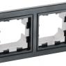 Рамка 2-м IP44 BRITE РУ-2-БрЧ-44 черн. IEK BR-M22-44-K02