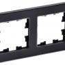Рамка 2-м BRITE РУ-2-2-БрЧ стекло черн. IEK BR-M22-G-K02