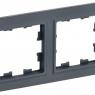 Рамка 2-м BRITE РУ-2-БрГ графит IEK BR-M22-K53