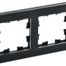 Рамка 2-м BRITE РУ-2-1-БрЧ металл черн. IEK BR-M22-M-K02