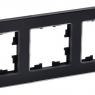 Рамка 3-м BRITE РУ-3-2-БрЧ стекло черн. IEK BR-M32-G-K02