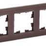 Рамка 3-м BRITE РУ-3-2-БрТБ стекло темн. бронза IEK BR-M32-G-K45