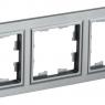 Рамка 3-м BRITE РУ-3-БрС сталь IEK BR-M32-K46