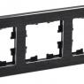 Рамка 3-м BRITE РУ-3-1-БрЧ металл черн. IEK BR-M32-M-K02