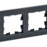 Рамка 4-м BRITE РУ-4-2-БрЧ стекло черн. IEK BR-M42-G-K02