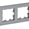 Рамка 4-м BRITE РУ-4-2-БрСе стекло сер. IEK BR-M42-G-K03