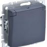 Розетка BRITE РСбш10-3-БрМ 16А IP20 с заземл. защ. шторки с крышкой механизм маренго IEK BR-R16-16-K35