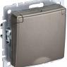 Розетка BRITE РСбш10-3-БрШ 16А IP20 с заземл. защ. шторки с крышкой механизм шампань IEK BR-R16-16-K37