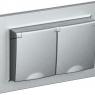 Розетка 2-м СП BRITE РСбш12-3-44-БрА 16А в сборе IP44 с крышкой алюм. IEK BR-R26-16-44-K47-F