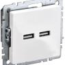 Розетка BRITE USB A+A 3.1А РЮ10-1-БрБ механизм бел. IEK BR-U21-D31-K01