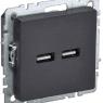 Розетка BRITE USB A+A 3.1А РЮ10-1-БрЧ механизм черн. IEK BR-U21-D31-K02