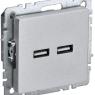 Розетка BRITE USB A+A 3.1А РЮ10-1-БрА механизм алюм. IEK BR-U21-D31-K47