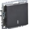 Выключатель 1-кл. СП BRITE ВС10-1-1-БрЧ 10А с индик. механизм черн. IEK BR-V10-1-10-K02