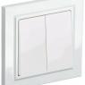 Выключатель 2-кл. СП BRITE ВСР10-2-0-БрБ 10А в сборе бел. IEK BR-V20-0-10-K01-F