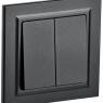Выключатель 2-кл. СП BRITE ВСР10-2-0-БрЧ 10А в сборе черн. IEK BR-V20-0-10-K02-F