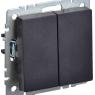 Выключатель 2-кл. СП BRITE ВС10-2-0-БрЧ 10А механизм черн. IEK BR-V20-0-10-K02