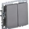 Выключатель 2-кл. СП BRITE ВС10-2-0-БрС 10А механизм сталь IEK BR-V20-0-10-K46