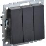 Выключатель 3-кл. СП BRITE ВС10-3-0-БрЧ 10А механизм черн. IEK BR-V30-0-10-K02