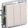 Выключатель 3-кл. СП BRITE ВС10-3-0-БрКр 10А механизм беж. IEK BR-V30-0-10-K10