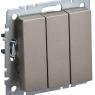 Выключатель 3-кл. СП BRITE ВС10-3-0-БрШ 10А механизм шампань IEK BR-V30-0-10-K37