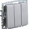 Выключатель 3-кл. СП BRITE ВС10-3-0-БрА 10А механизм алюм. IEK BR-V30-0-10-K47