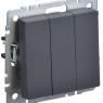 Выключатель 3-кл. СП BRITE ВС10-3-0-БрГ 10А механизм графит IEK BR-V30-0-10-K53