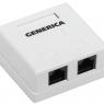 Розетка компьютерная 2-м ОП RJ45 кат.5E UTP GENERICA CS2-1C5EU-22-G