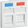 Вставка для 2 мод. Keystone Jack 45х45мм с маркером ITK CS6-22M