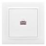 Розетка компьютерная 1-м СП Минск RJ45 бел. Basic EKF ERK01-035-10