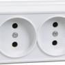 Розетка 2-м ОП Октава 10А IP20 без заземл. бел. IEK ERO20-K01-10-DC