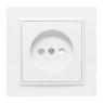 Розетка 1-м СП Минск 10А IP20 без заземл. защ. шторки бел. Basic EKF ERR10-022-100