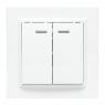 Выключатель 2-кл. СП Минск 10А IP20 с индикатором бел. Basic EKF ERV10-123-10