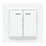 Выключатель 2-кл. СП Минск 10А IP20 с индикатором бел. Basic EKF ERV10-123-10