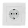 Розетка 1-м СП Валенсия 16А IP20 с заземл. защ. шторки бел. PROxima EKF EWR16-028-10