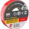 Изолента 0.15х19мм (рул.25м) красн. IEK EX-IZ10-C15-19-25-K04