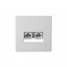 Розетка компьютерная 2-м ArtGallery RJ45 + RJ45 кат.5E механизм алюм. SE GAL000385