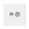 Розетка компьютерная + телевизионная 2-м ArtGallery RJ45 + TV кат.5E лотос SE GAL001389