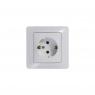 Розетка 1-м СП Glossa 16А IP20 с заземл. механизм бел. SE GSL000143