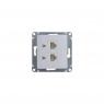 Розетка компьютерная 2-м Glossa RJ45 кат.5E механизм бел. SE GSL000185KK